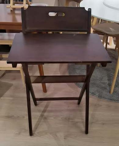 Dark Brown Folding Writing Desk with Raised Back Stop FD-DB-800-RECT-BSTOP