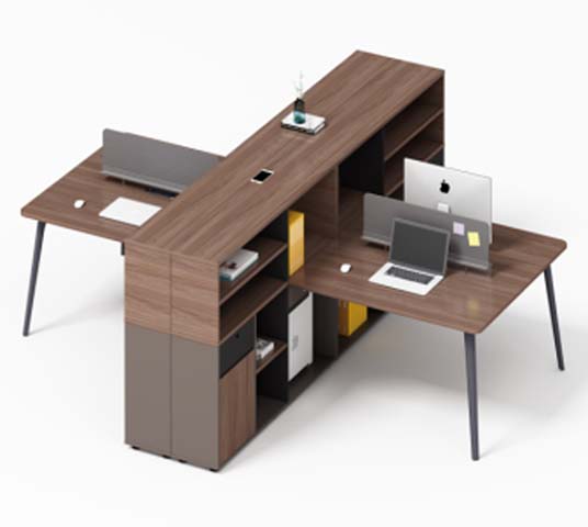 Two-Person Face-to-Face Workstation with Central Storage Divider WS2-CAB-DIV-2800