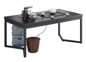 Integrated Tea Service Coffee Table with Electric Kettle and Drainage CT-TEA-1206-BLK