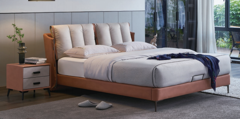 Upholstered Storage Bed with Channel-Tufted Headboard and Two-Drawer Nightstand BED-STOR-QN-CH-01
