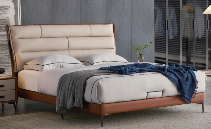 Upholstered Low-Profile Bed with Channel-Tufted Headboard BED-UPH-CHT-1800