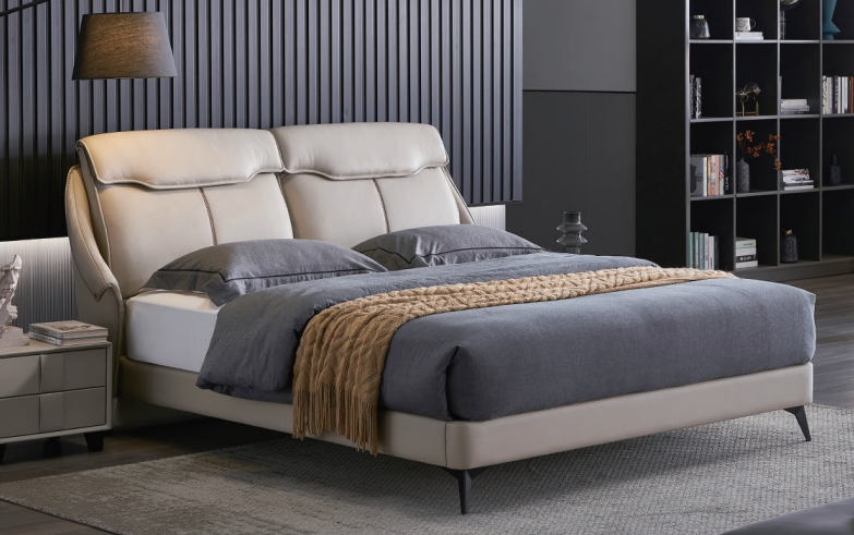 Upholstered Soft Bed with Pillow-Top Headboard BED-UPH-Q-1800-PILLOW
