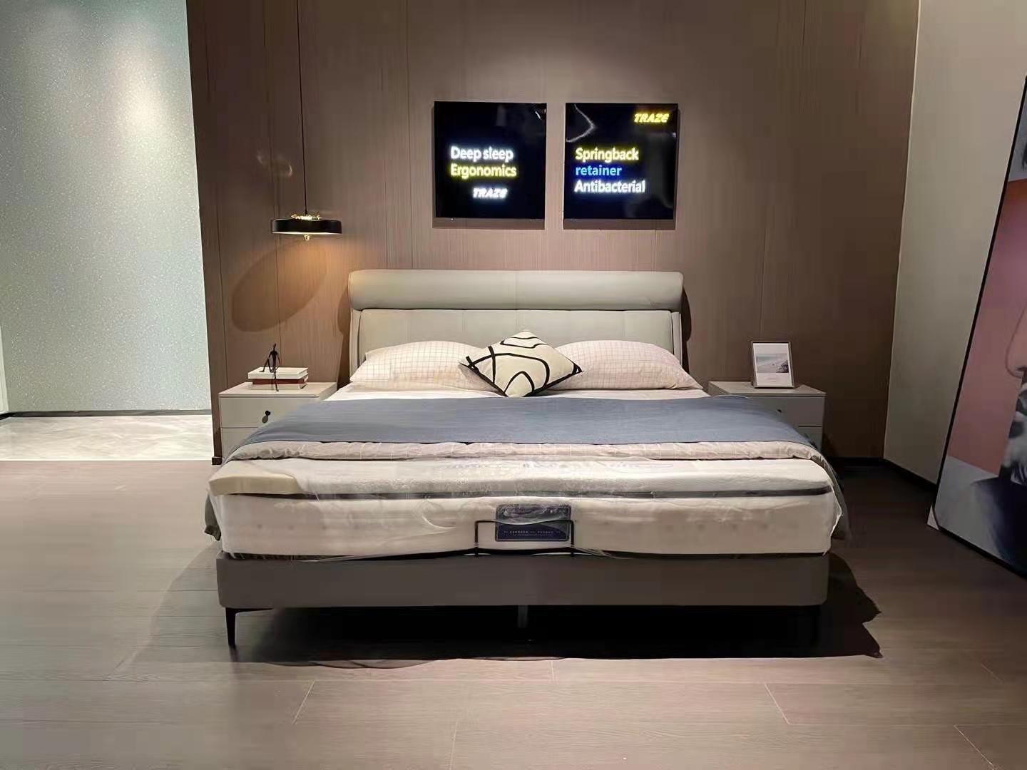 Upholstered Low-Profile King Size Platform Bed with Matching Nightstands BED-UPH-LP-1800