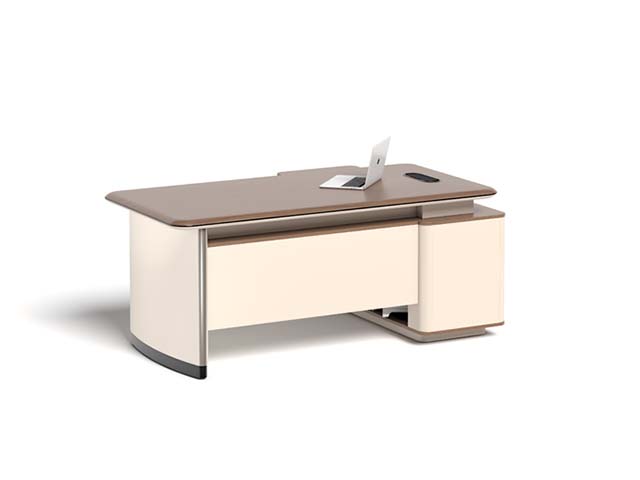 Curved Executive Desk with Right Storage Pedestal and Cable Port EDC-2200-RP-CABLE