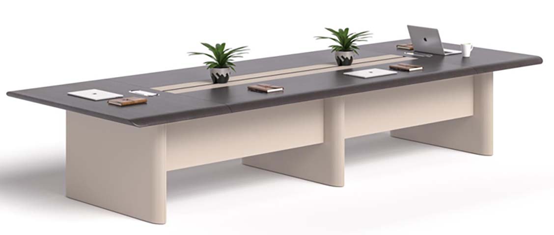 Large Two-Tone Rectangular Conference Table CONF-RECT-3600-10P