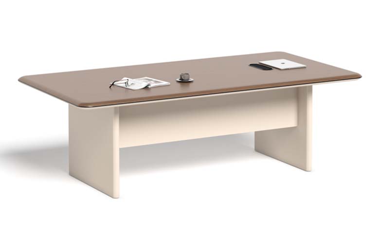 Rectangular Panel-Leg Conference Table with Cable Port CT-PANEL-2400-CABLE