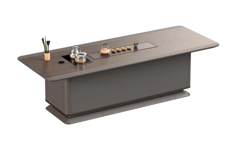 Integrated Tea Tray Coffee Table with Built-in Kettle Set CT-Tea-2200-GY