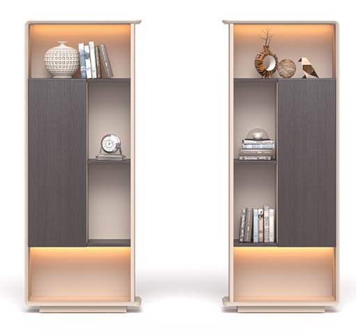 Modern Tall Display Storage Cabinet (Pair) DSC-TW-2000