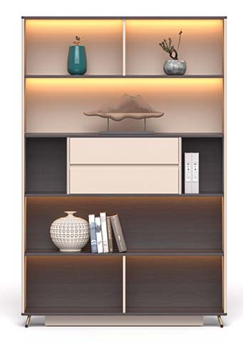 Modern LED-Backlit Display Cabinet with Drawers DC-MOD-1200