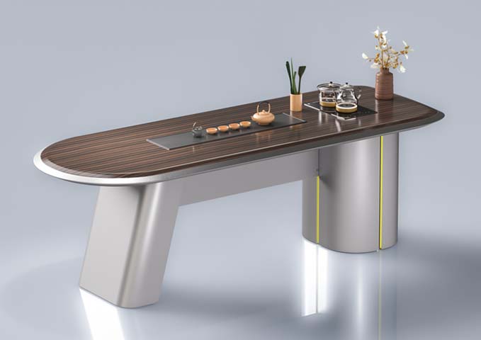 Contemporary Rounded Tea and Conference Table TT-RND2400-WG