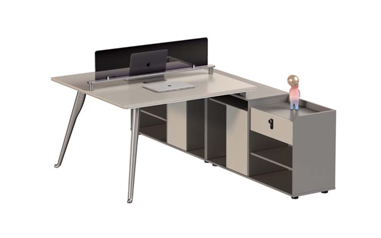 Panel-Based Executive Workstation with Integrated Side Storage and Privacy Screen EWD-1800-RP-01