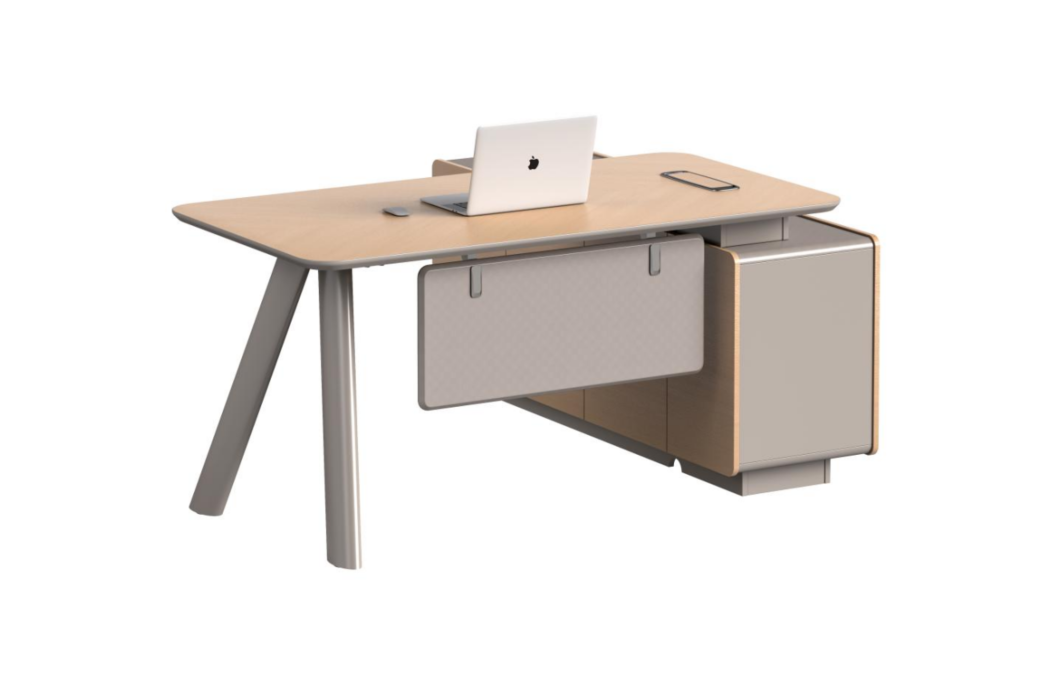 Single Pedestal Executive Office Desk with Rounded Worktop EXD-RSP-1800-800