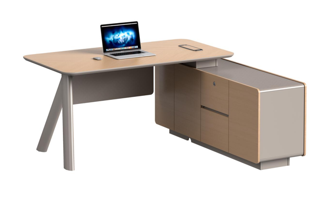 L-Shaped Executive Workstation with Right Storage Return EXD-L1800-RCAB