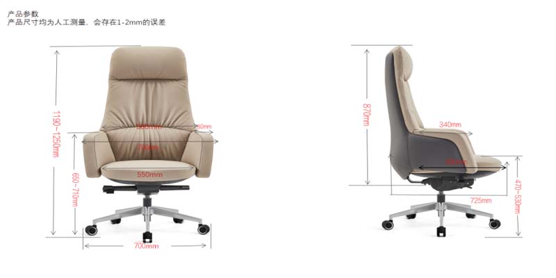 High-Back Padded Executive Swivel Chair EXE-HB-LEATHER-550