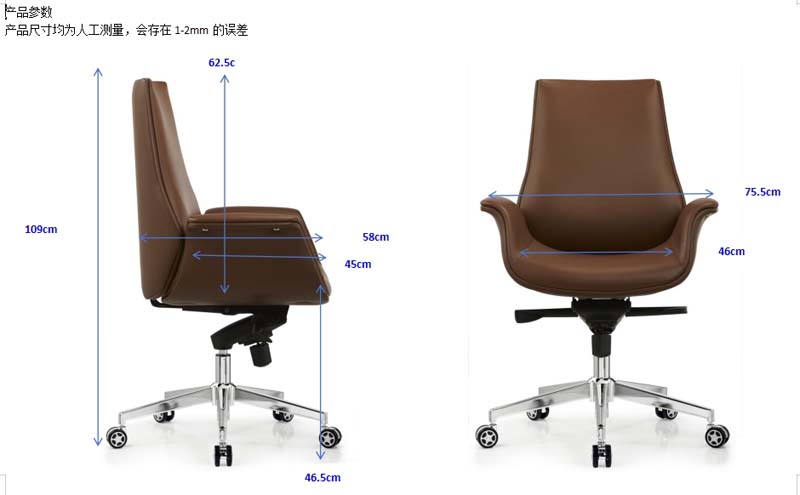Brown High-Back Leather Executive Swivel Chair EXE-HB-PU-BRN-755