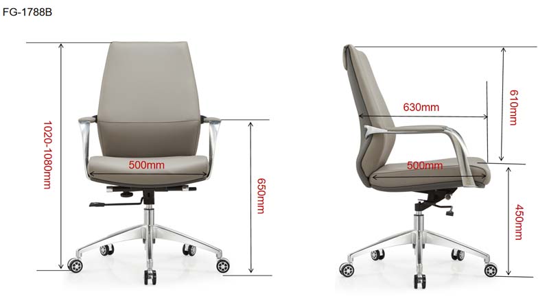 Mid-Back Leather Executive Swivel Chair FG-1788B FG-1788B