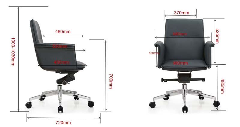 Mid-Back Upholstered Swivel Executive Office Chair OFC-MB-PAD-640