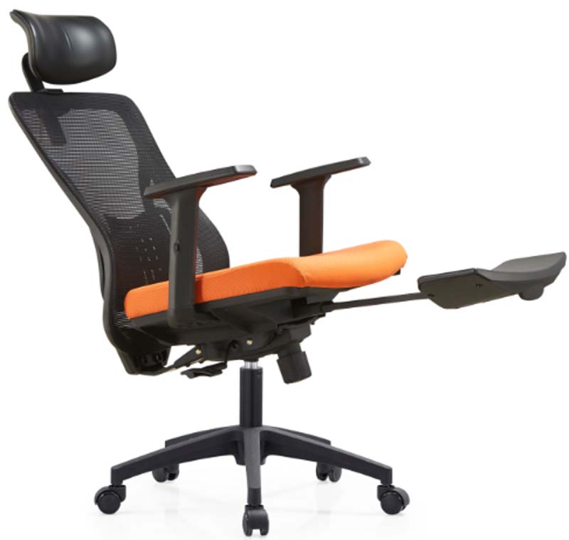 Ergonomic High-Back Mesh Reclining Office Chair with Headrest and Pull-Out Footrest EM-OC-OR-FR-01