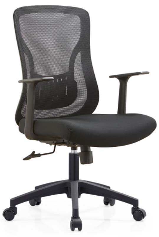 Black Mesh Swivel Task Chair with Fixed Arms OC-MESH-FA-BLK-01