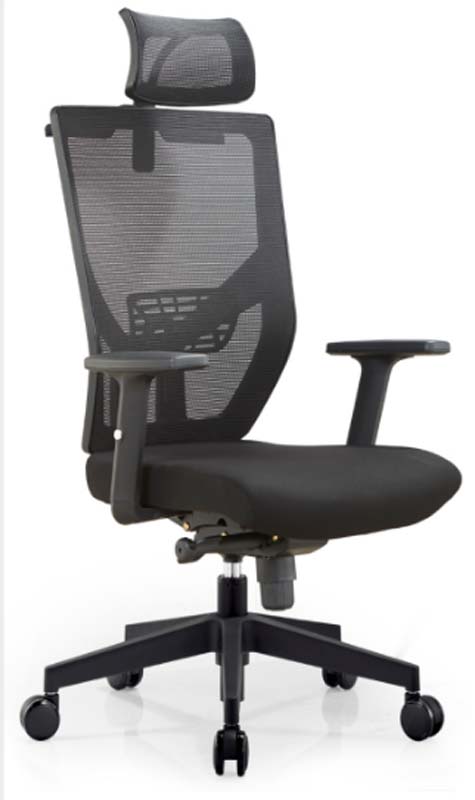 High-Back Mesh Ergonomic Office Chair with Headrest and Adjustable Arms EM-HB-MESH-01