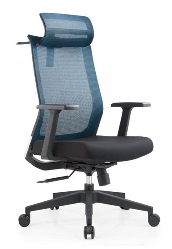 High-Back Mesh Ergonomic Task Chair with Headrest and Fixed Armrests HM-MESH-01