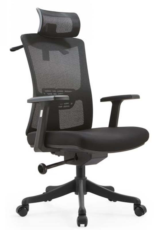 High-Back Mesh Ergonomic Office Chair with Headrest and Adjustable Arms EM-HB-MESH-01