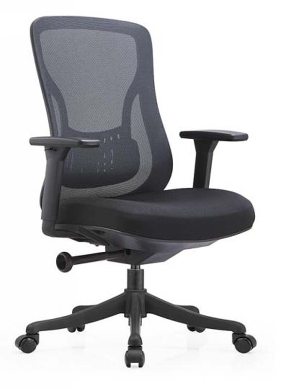 Mid-Back Mesh Swivel Task Chair with Fixed Arms MBM-TASK-FA-650