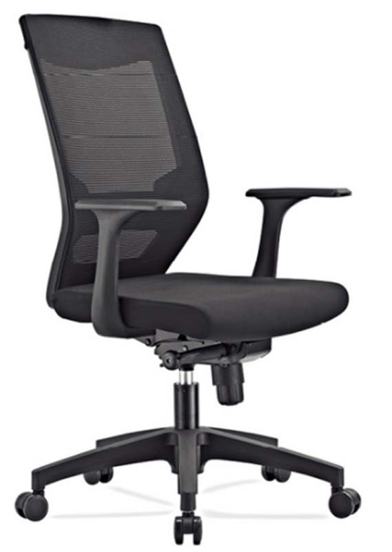 Black Mesh Ergonomic Task Chair with Fixed Arms TASK-MESH-FA-BK-01