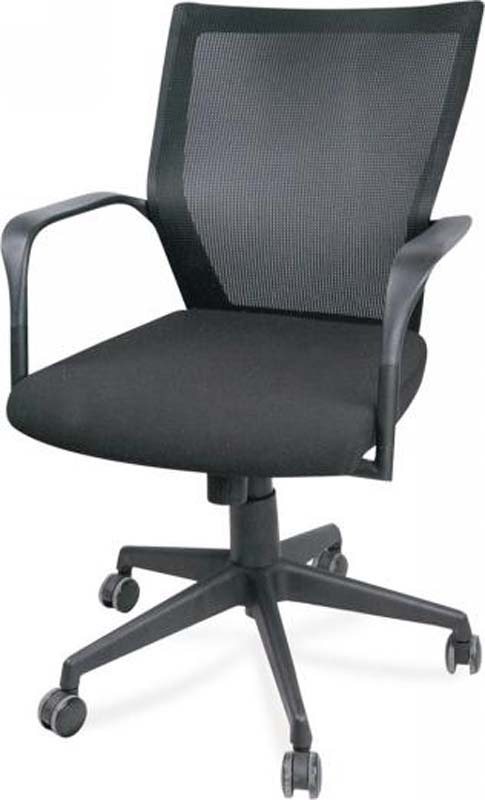 Black Mesh Mid-Back Swivel Task Chair MB-MESH-ARM-01