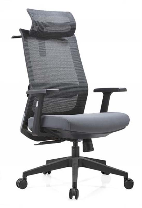 High-Back Mesh Ergonomic Office Chair with Headrest OE-HBM-650-GR