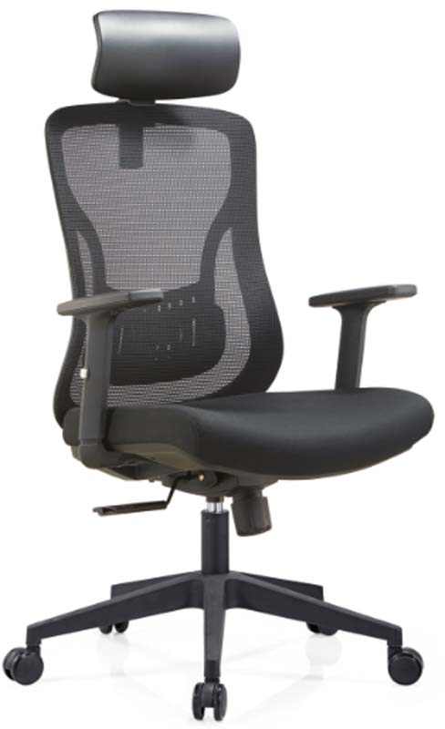 High-Back Mesh Ergonomic Office Chair with Headrest and Adjustable Arms UEC-HBM-01