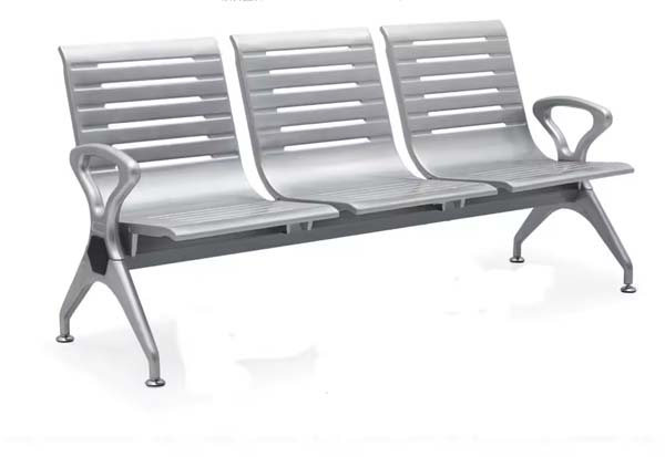 3-Seater All-Metal Public Waiting Bench