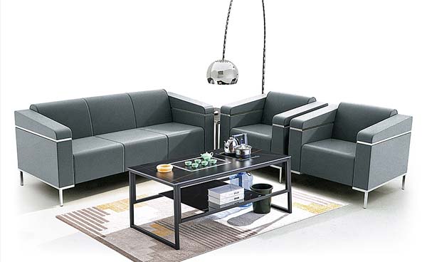 1+1+3 Seater Contemporary Office Reception Sofa Set with Matching Coffee Table