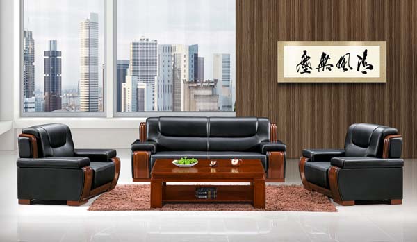 3-Piece Executive Office Reception Sofa Set with Coffee Table