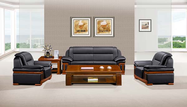5-Piece Executive Office Reception Sofa Set with Coffee Table and Side Table