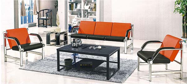 5-Piece Modern Office Reception Seating Set with Coffee Table