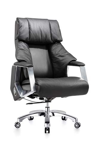 High-Back Executive Office Chair with Padded Upholstery and Chrome Base