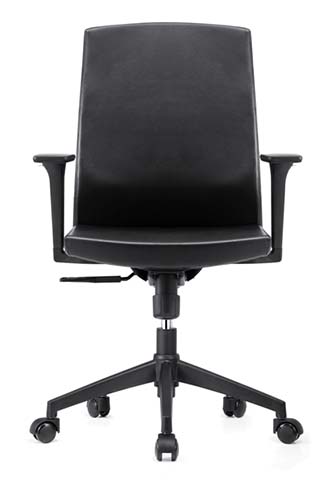 Mid-Back Upholstered Swivel Office Task Chair with Fixed Arms