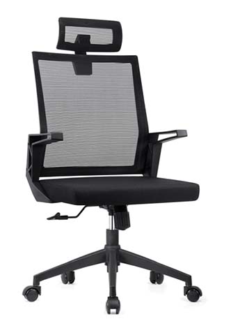 High-Back Mesh Ergonomic Office Chair with Adjustable Headrest
