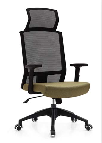 High-Back Mesh Executive Office Chair with Headrest