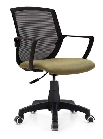Mid-Back Mesh Office Task Chair with Fabric Seat