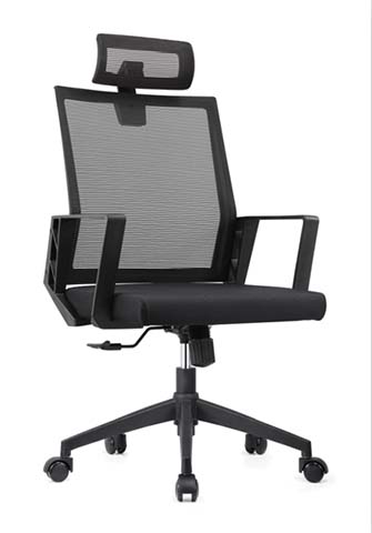 High-Back Mesh Ergonomic Office Chair with Adjustable Headrest