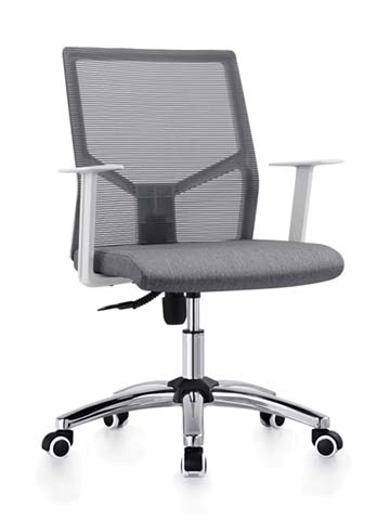 Mid-Back Mesh Task Office Chair with Fixed Armrests and Chrome Base