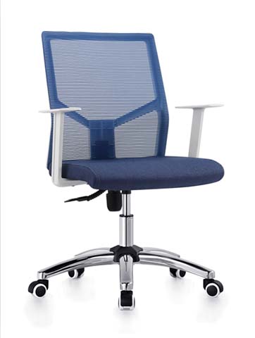 Mid-Back Mesh Office Task Chair with Padded Fabric Seat