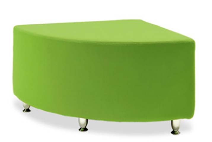 Curved Rectangular Upholstered Ottoman