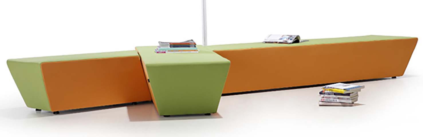 Modular Upholstered Bench and Table Set