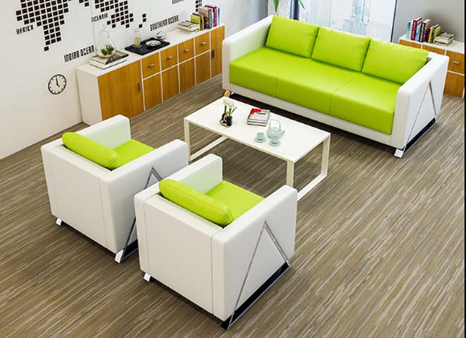 3-Piece Modern Office Reception Sofa Set with Matching Coffee Table