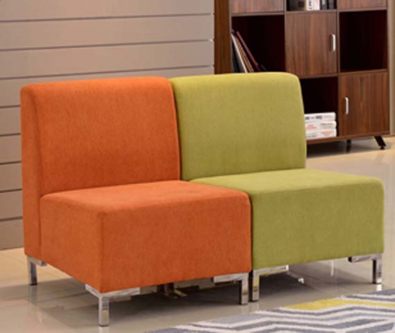 Two-Tone Modular Armless Office Lounge Sofa
