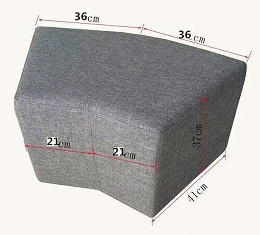 Curved Upholstered Modular Stool