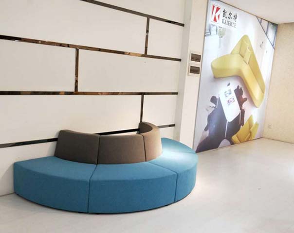 KAIERTE 3-Seat Half-Round Modular Curved Lobby Sofa
